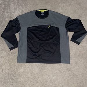 Duluth Trading Co Men's Black and Grey Boundary Layer Fleece Crewneck Size 2XL